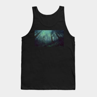 blue green forest Tank Top